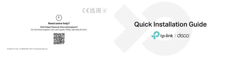 Page n°1 - Manuel utilisateur TP-Link Deco XE75 Pro