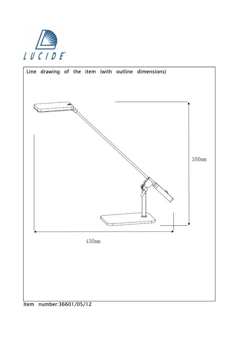 Page n°1 - Manuel utilisateur Lucide Stratos 36601/05/12
