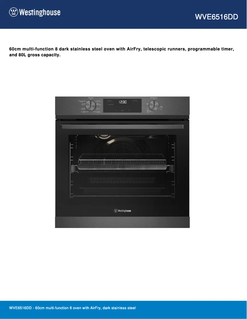 Image de la première page du manuel de l'appareil WVE6516DD