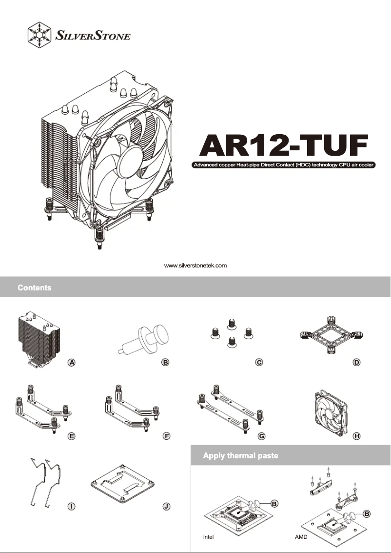 Page 1 de la notice Manuel utilisateur Silverstone AR12-TUF