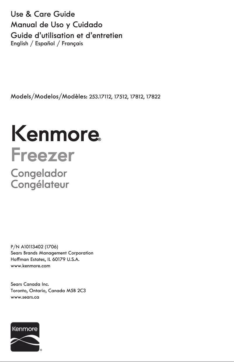 Page n°1 - Manuel utilisateur Kenmore 253.17512