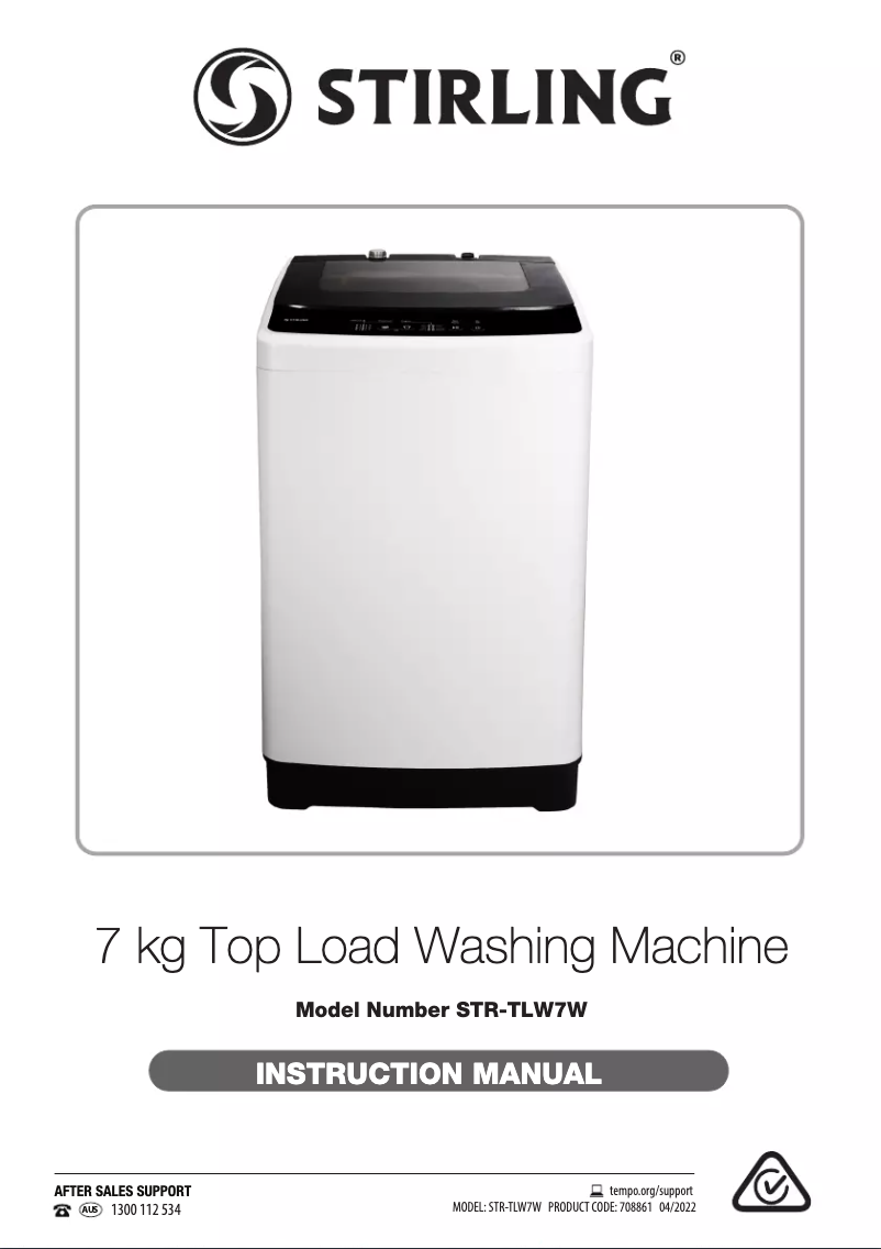 Page 1 de la notice Manuel utilisateur Stirling STR-TLW7W