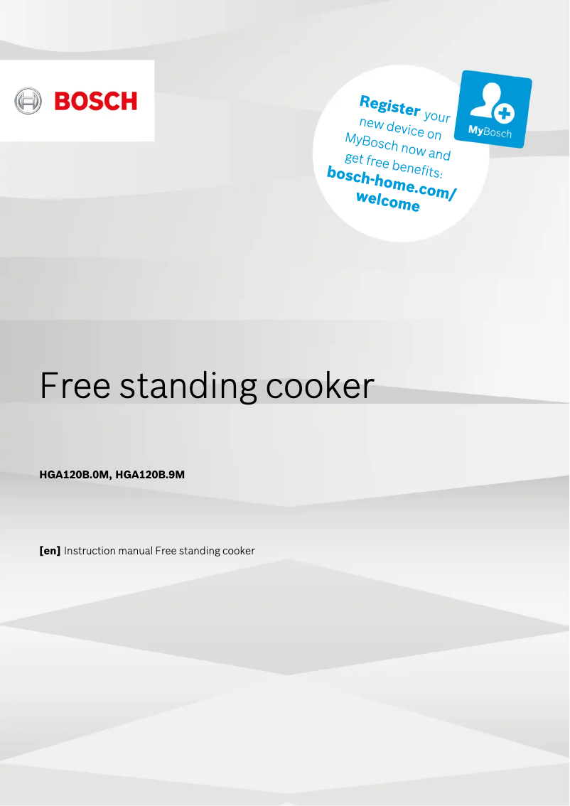 Page 1 de la notice Manuel utilisateur Bosch HGA120B50M