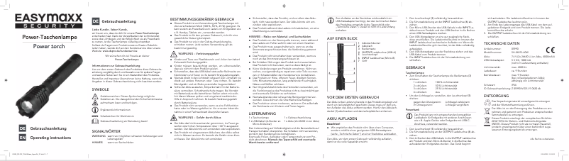Image de la première page du manuel de l'appareil Power Torch 05990