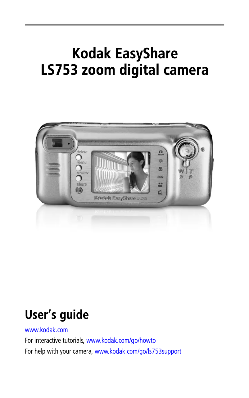 Page n°1 - Manuel utilisateur Kodak EasyShare LS753