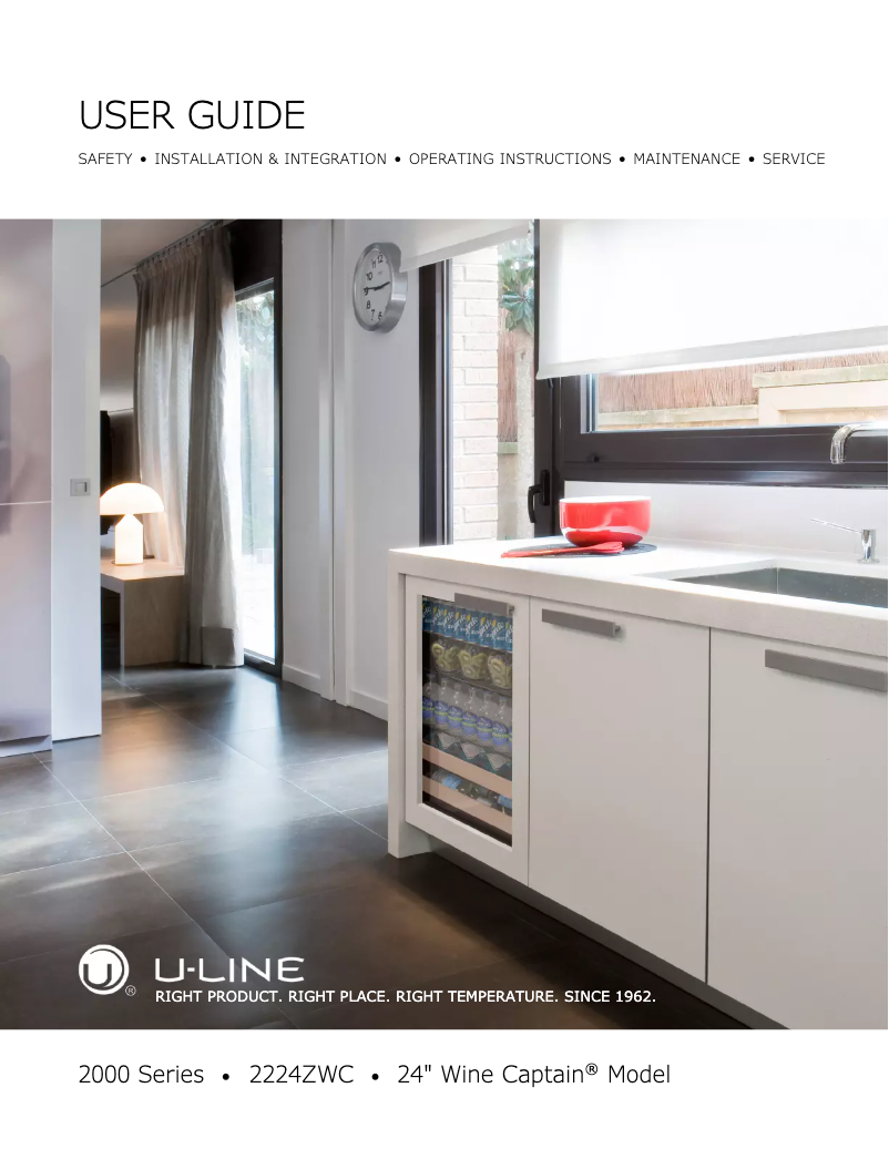 Page 1 de la notice Manuel utilisateur U-Line Wine Captain U-2224ZWCS-15A