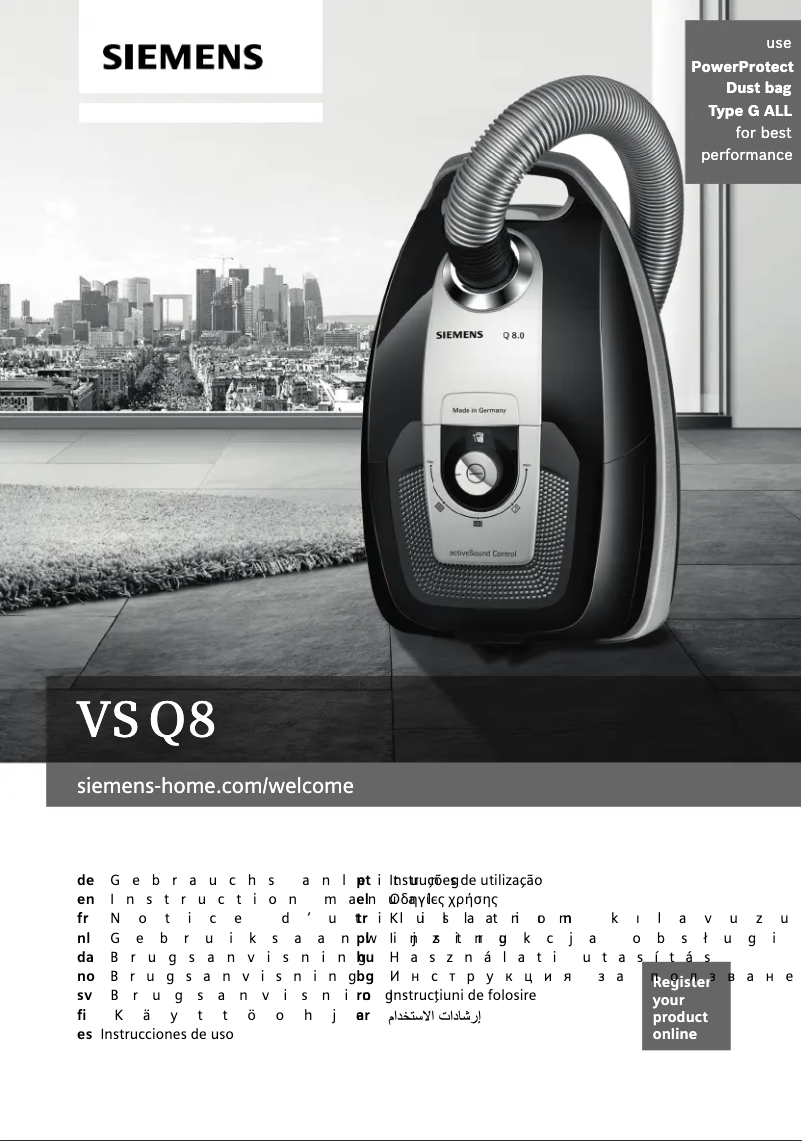 Image de la première page du manuel de l'appareil VSQ8ALL1