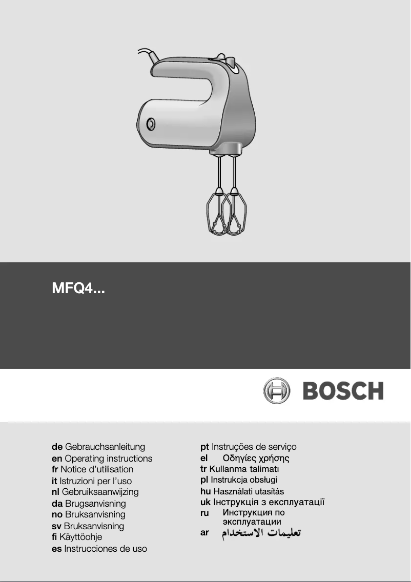 Page n°1 - Manuel utilisateur Bosch MFQ4730