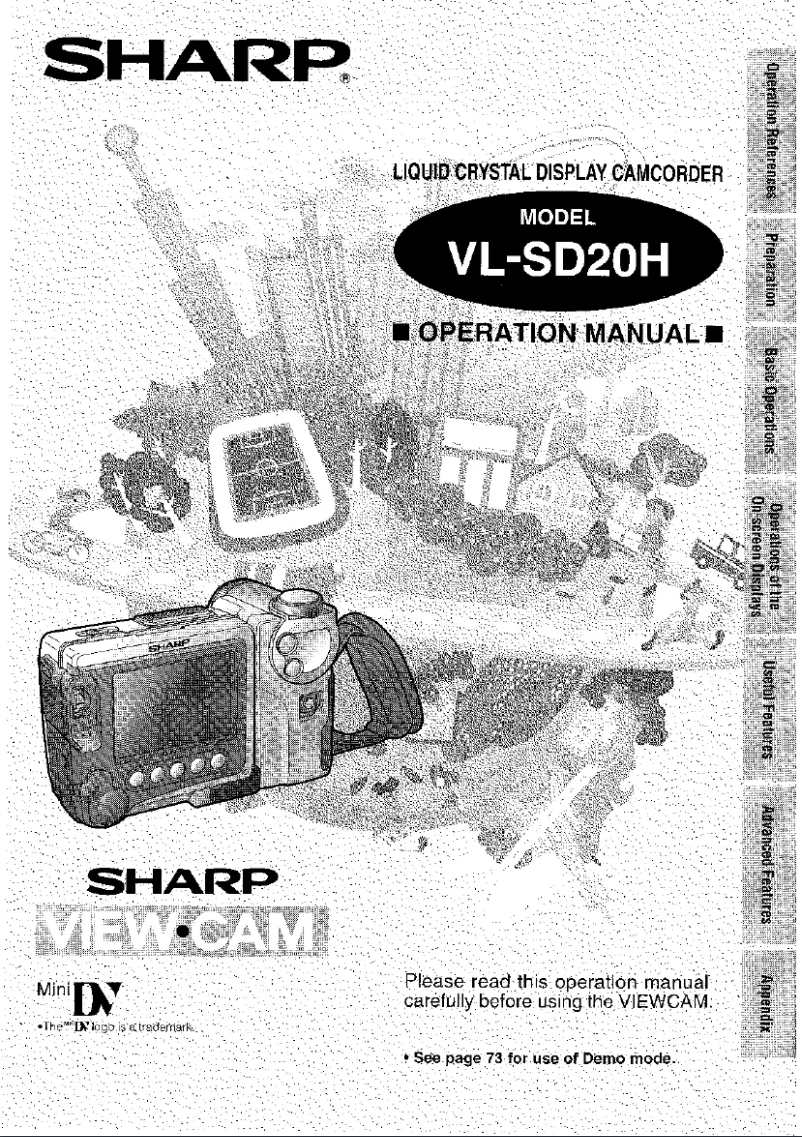 Page n°1 - Manuel utilisateur Sharp VL-SD20