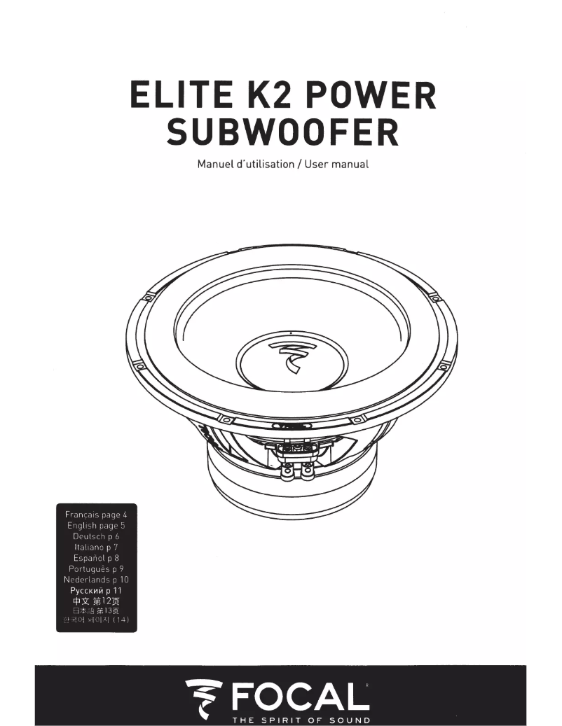 Image de la première page du manuel de l'appareil Elite K2 Power E 30KX