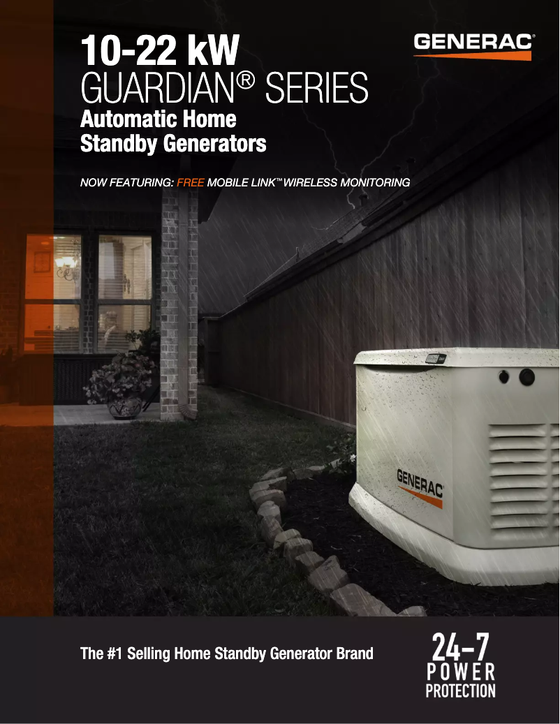 Page n°1 - Brochure Generac Guardian 10KW