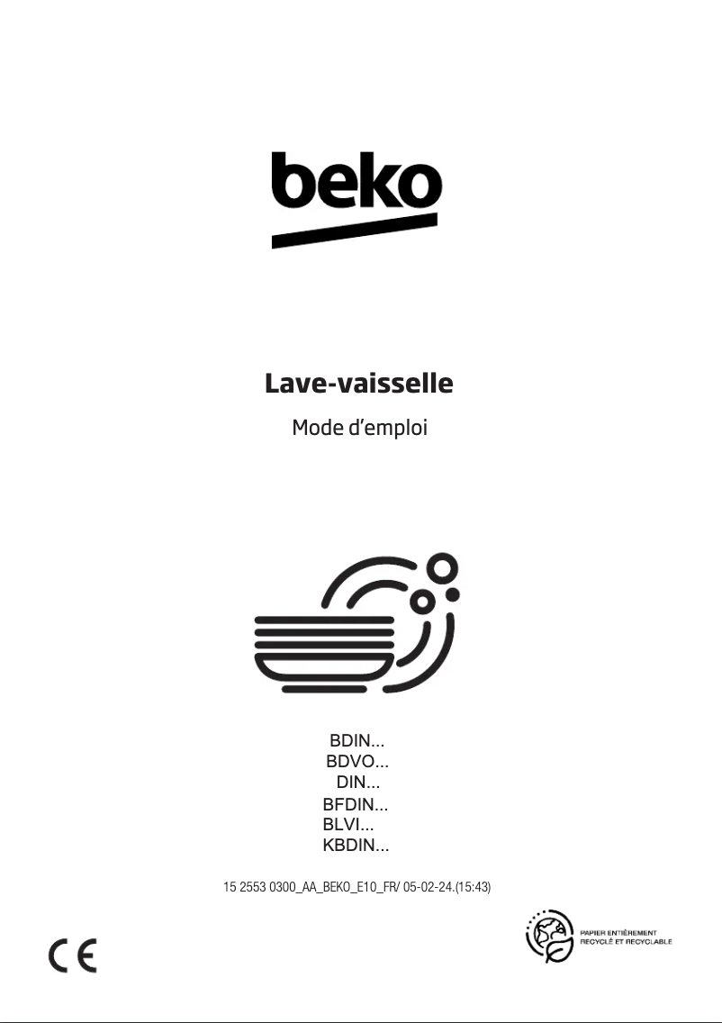 Page 1 de la notice Manuel utilisateur Beko BLVI74F