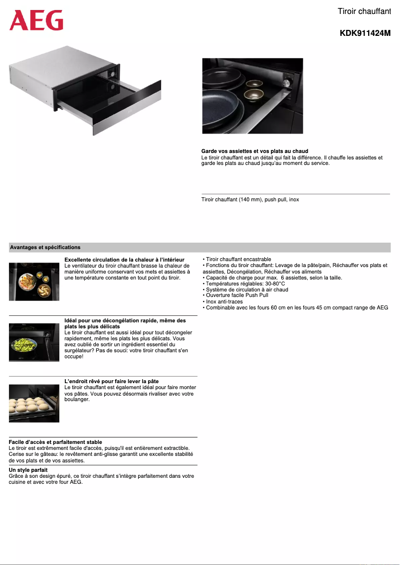 Image de la première page du manuel de l'appareil KDK911424M