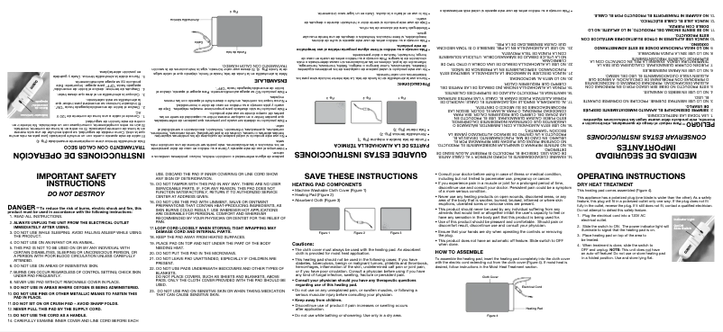 Page 1 de la notice Manuel utilisateur Conair HP01XG