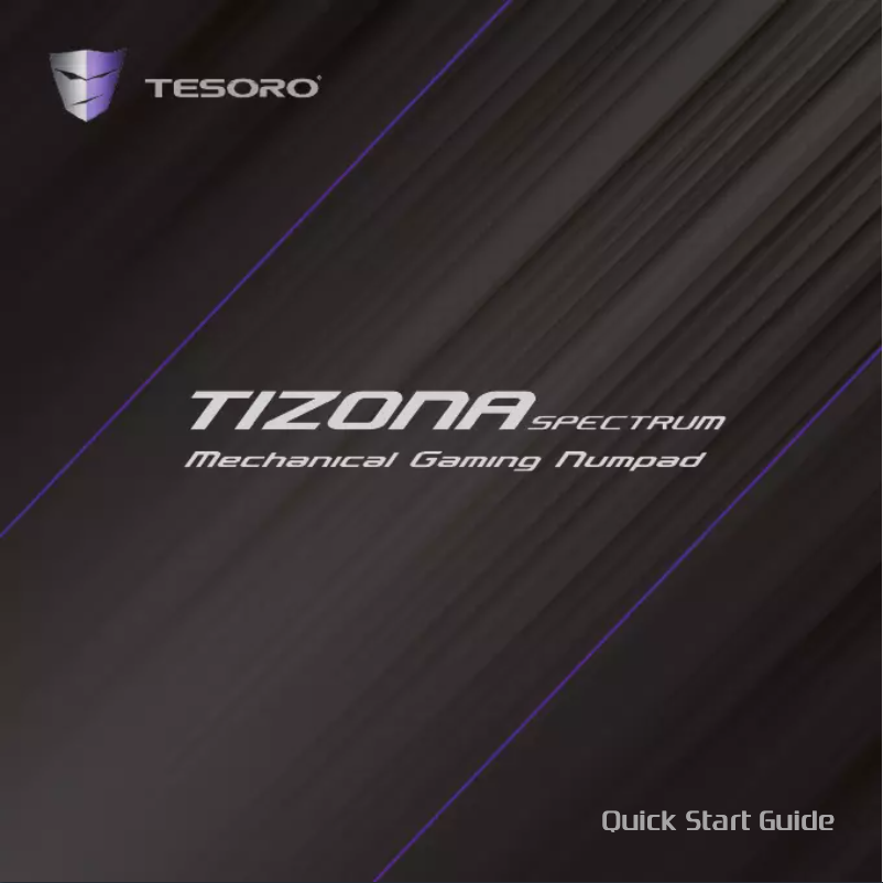Page n°1 - Manuel utilisateur Tesoro Tizona Spectrum
