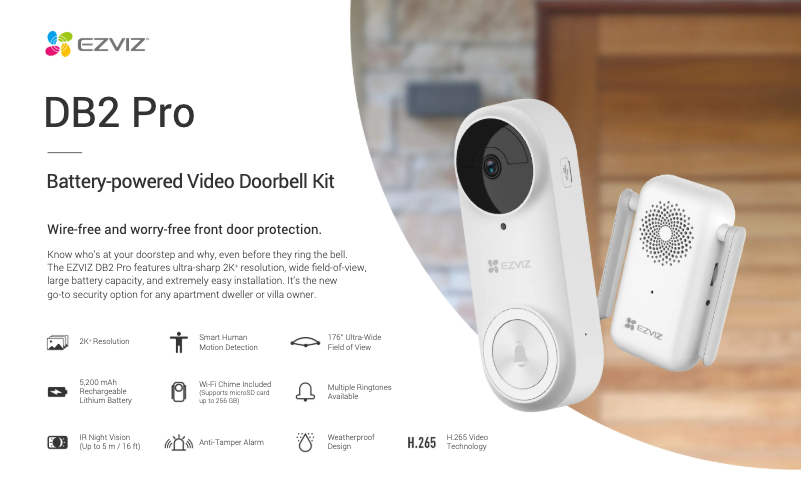 Página 1 del manual Ficha técnica EZVIZ DB2 Pro