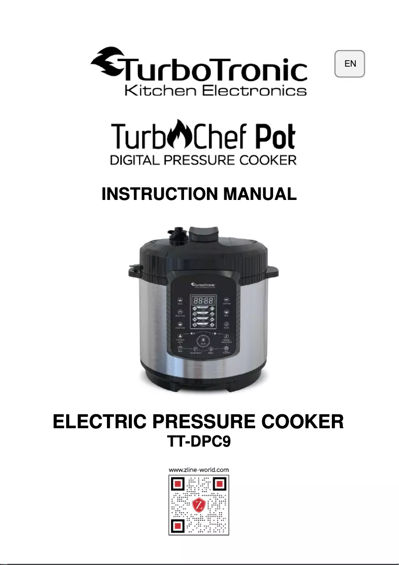Page 1 de la notice Manuel utilisateur TurboTronic TurboChef Pot TT-DPC9