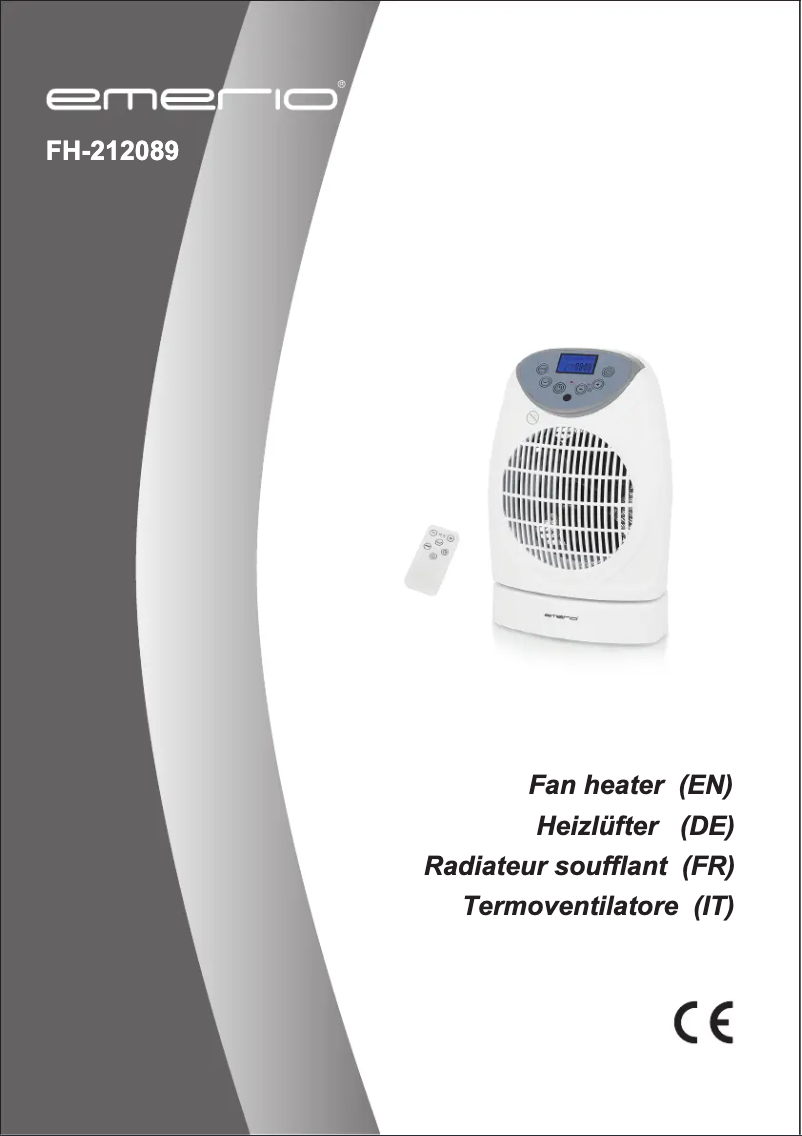 Page 1 de la notice Manuel utilisateur Emerio FH-212089
