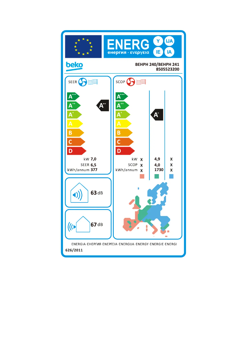 Image de la première page du manuel de l'appareil BEHPH 241