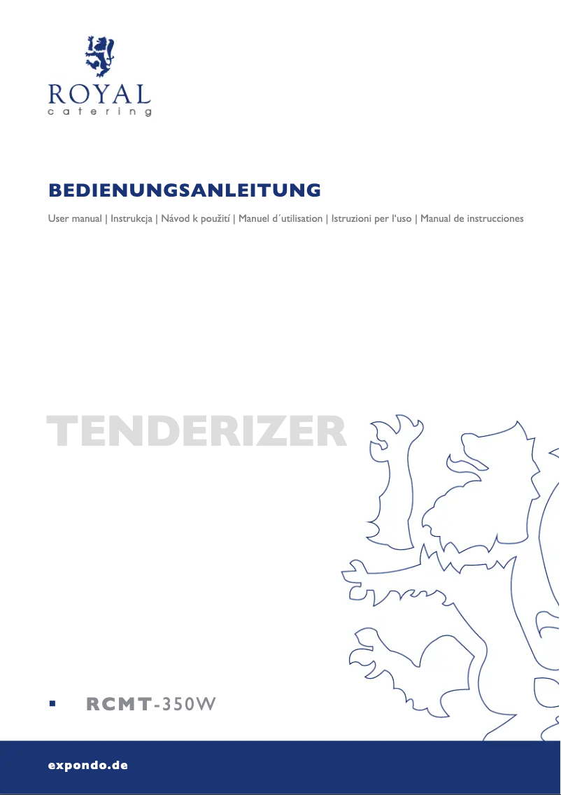 Page 1 de la notice Manuel utilisateur Royal Catering RCMT-350W