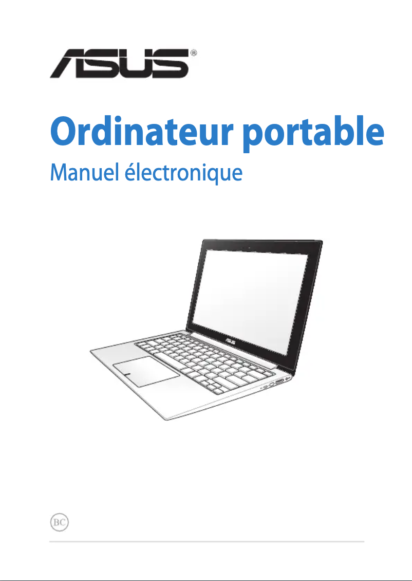Page 1 de la notice Manuel utilisateur Asus Zenbook UX31LA
