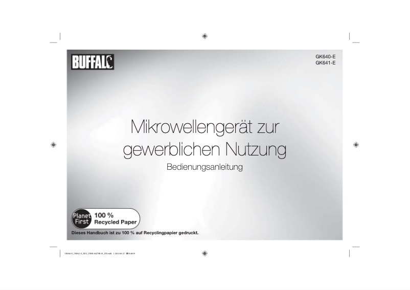 Page 1 de la notice Manuel utilisateur Buffalo GK640-E