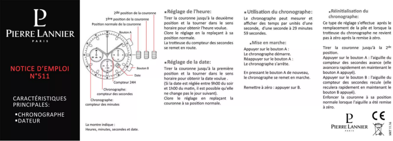 Page 1 de la notice Manuel utilisateur Pierre Lannier Natural 237D439