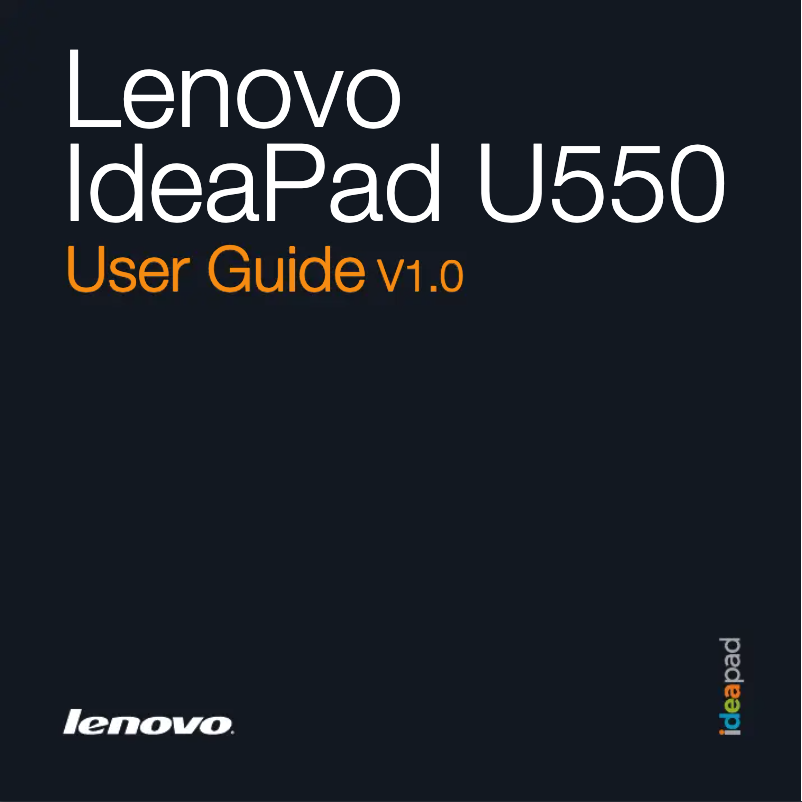 Page n°1 - Manuel utilisateur Lenovo IdeaPad U550