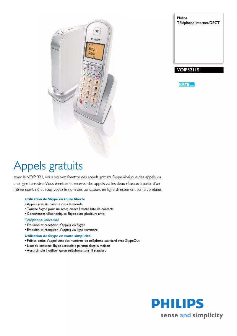 First page image of the manual for VOIP3211S