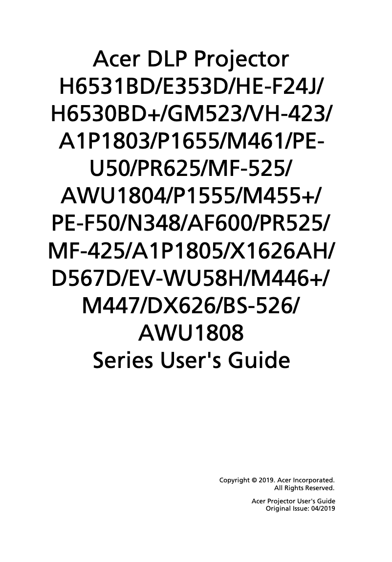 Página 1 del manual Manual de usuario Acer Essential P1655