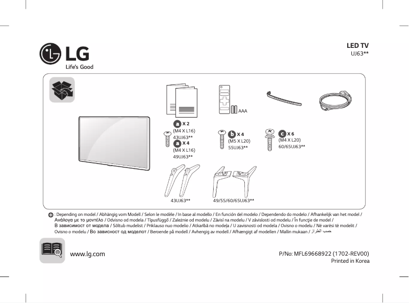 Página 1 del manual Manual de usuario LG 43UJ630V-ZA