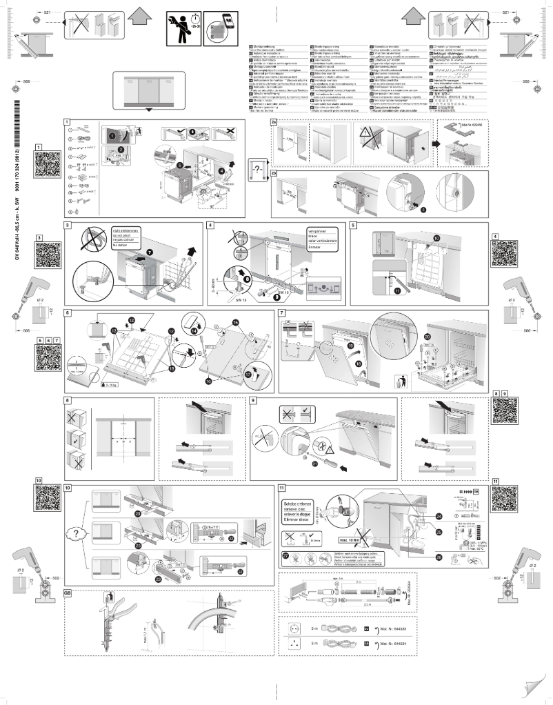 Page 1 de la notice Guide d'installation Bosch SBV46MX03E