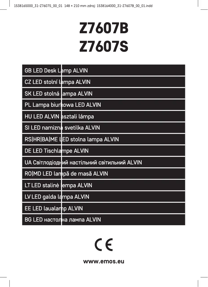 Page 1 de la notice Manuel utilisateur Emos Z7607S