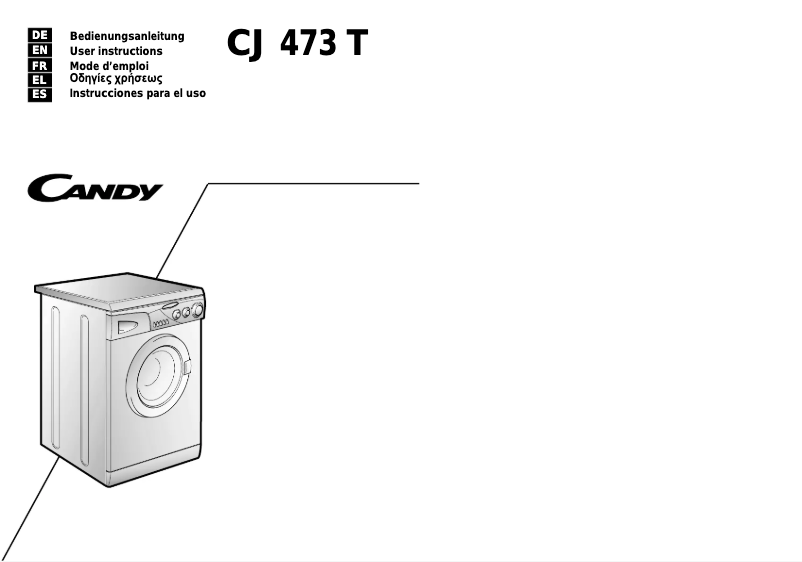 Page n°1 - Manuel utilisateur Candy LB CJ 473 T