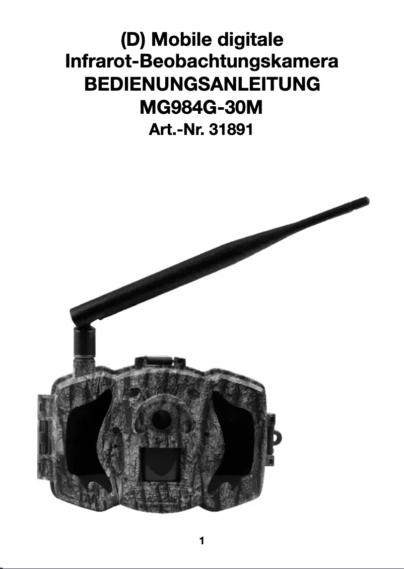 Image de la première page du manuel de l'appareil MG984G-30M