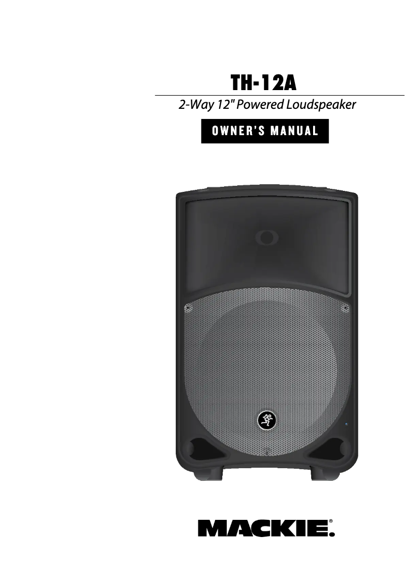 Page 1 de la notice Manuel utilisateur Mackie TH-12A