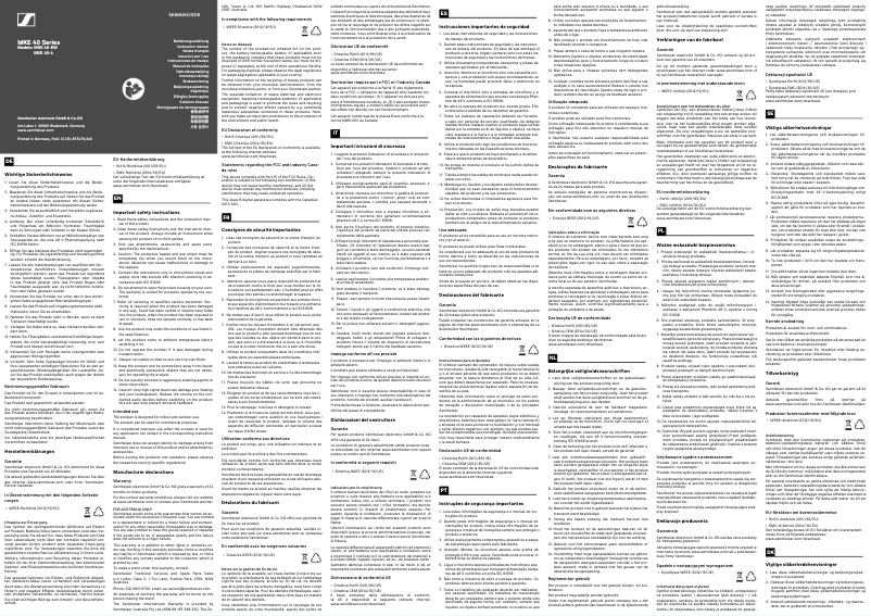 Image de la première page du manuel de l'appareil MKE 40