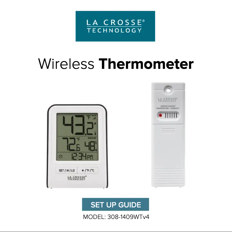 Page n°1 - Manuel utilisateur La Crosse Technology 308-1409WTV4