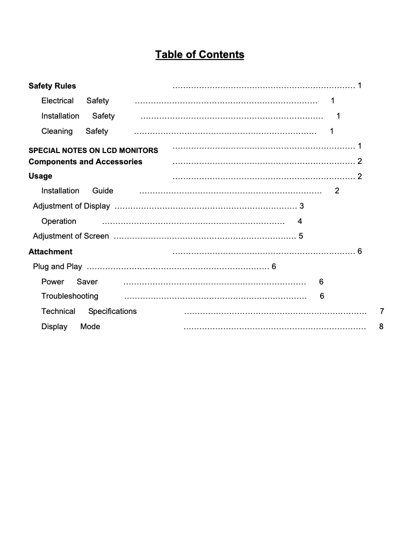 Page 1 de la notice Manuel utilisateur Acer AL1913b