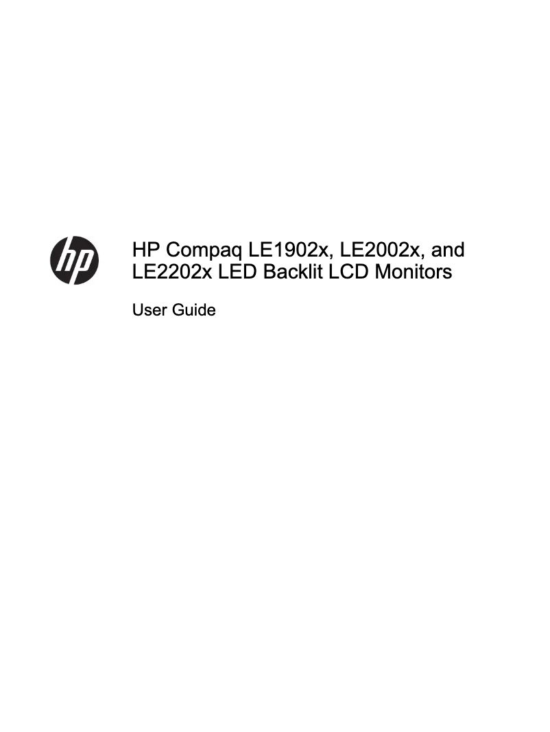 Page 1 de la notice Manuel utilisateur HP Business LE2202x