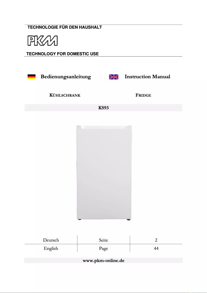 Page 1 de la notice Manuel utilisateur PKM KS45 E