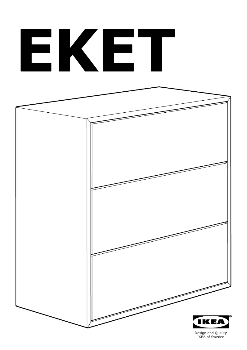 Page 1 de la notice Instructions / montage Ikea Eket