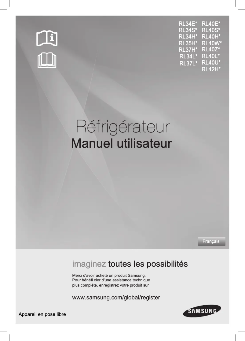 Image de la première page du manuel de l'appareil RL34EGSW