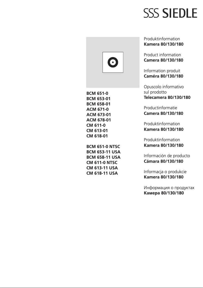 Page n°1 - Manuel utilisateur Siedle BCM 653-01 AG