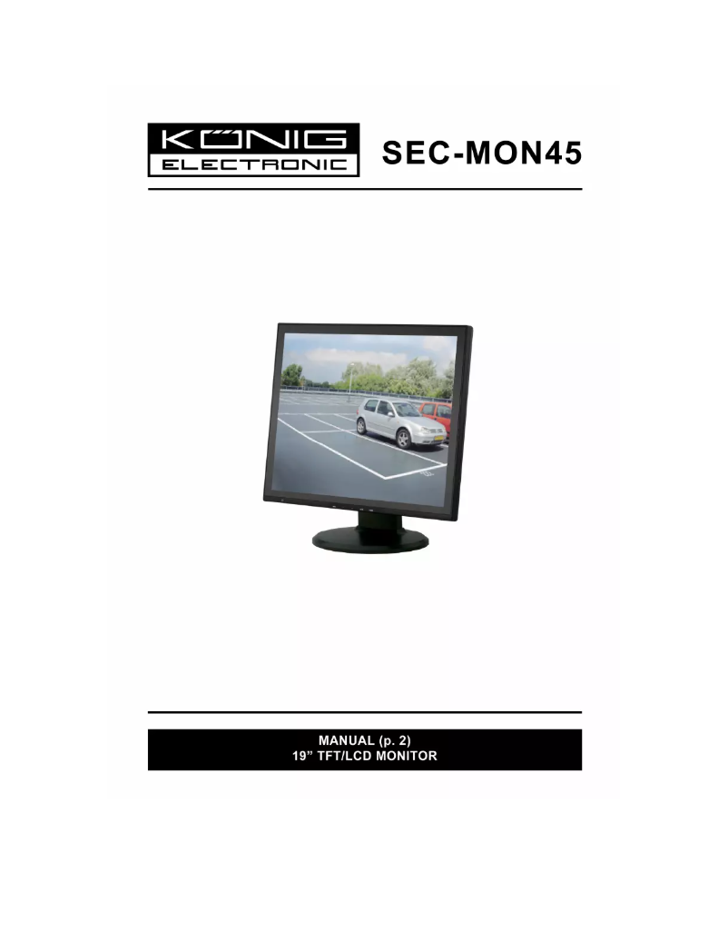 Page n°1 - Manuel utilisateur Konig SEC-MON45