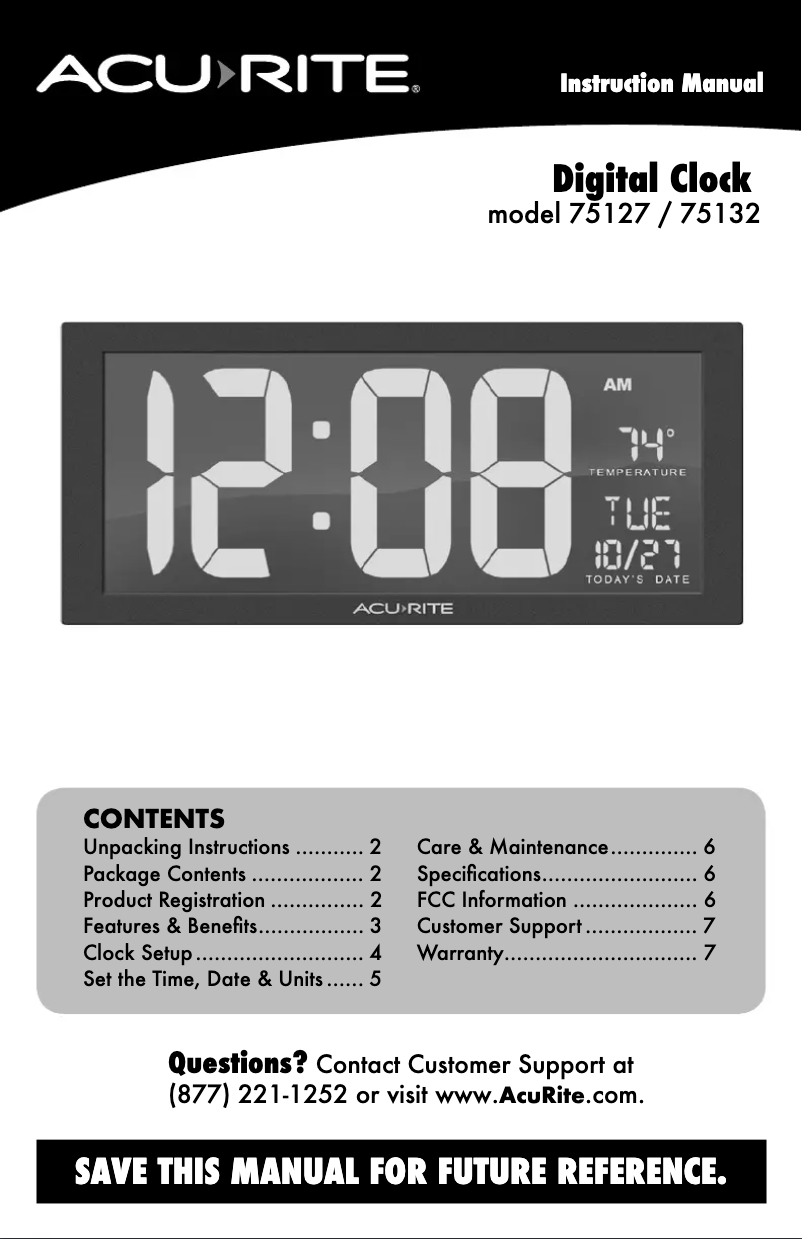 Image de la première page du manuel de l'appareil 75127