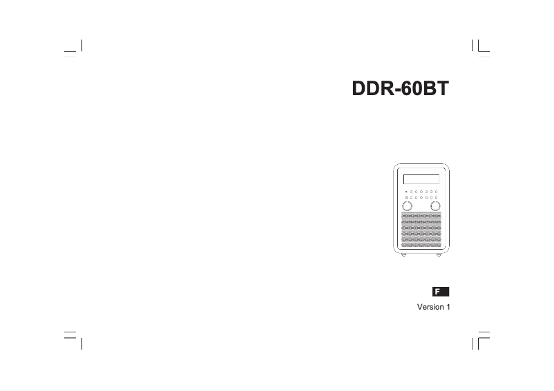 Image de la première page du manuel de l'appareil DDR-60BT