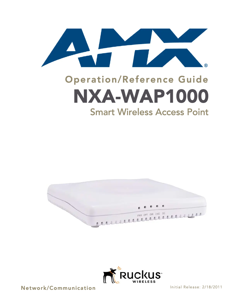 Page 1 de la notice Manuel utilisateur AMX NXA-WAP1000