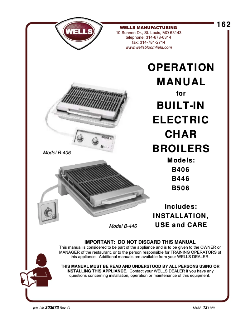 Image de la première page du manuel de l'appareil B446