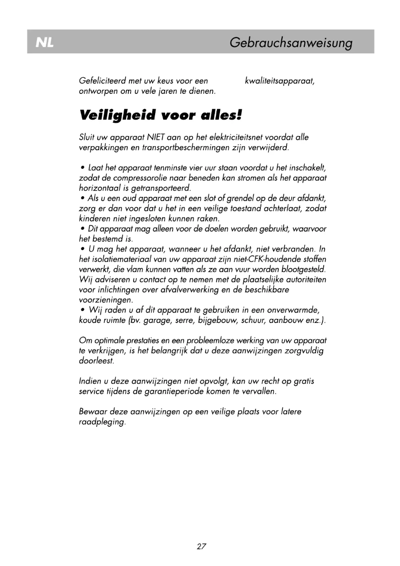 Image de la première page du manuel de l'appareil FRN 2960 HCB